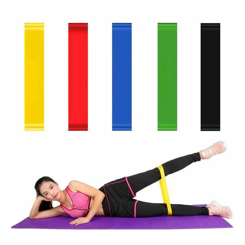 Kit 5 Faixas Elásticas Para Exercícios