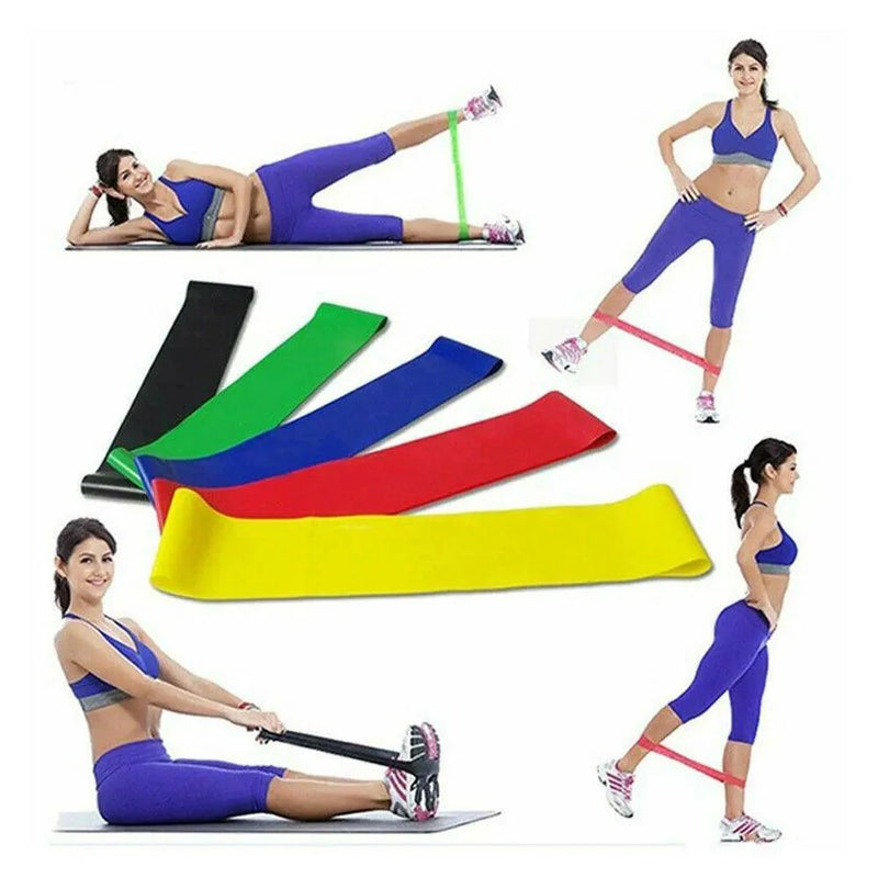 Kit 5 Faixas Elásticas Para Exercícios