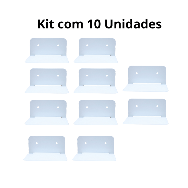 Kit Prateleiras de livros flutuante de aço