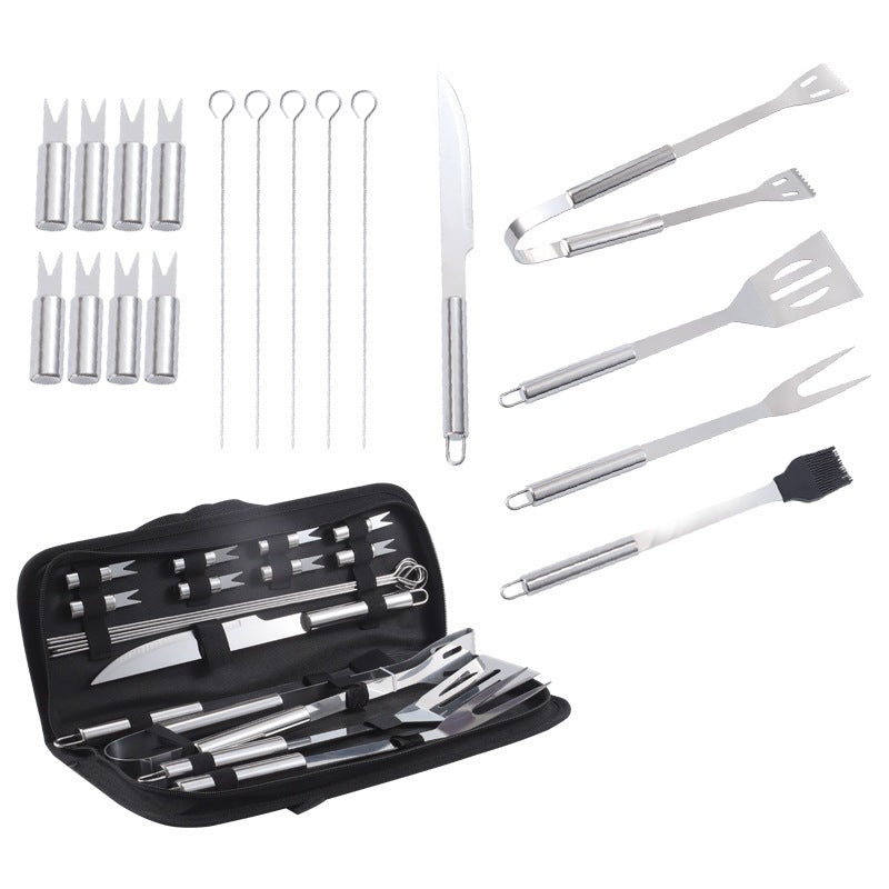 Kit Completo para Churrasco de aço inoxidável com 18 Peças