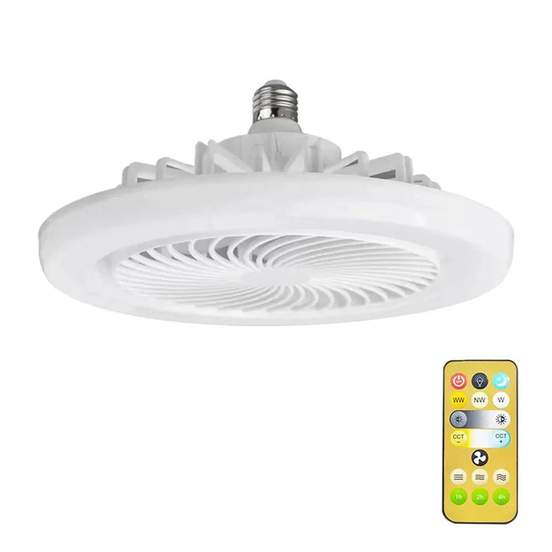 Luminária Led Com Ventilador 2 em 1 | Controle Remoto Incluso