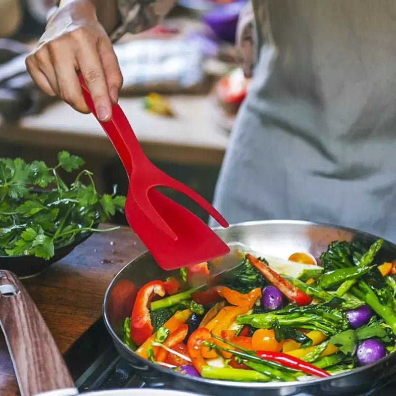 Espátula De Cozinha 2 Em 1 Multiuso Com Espátula Antiaderente