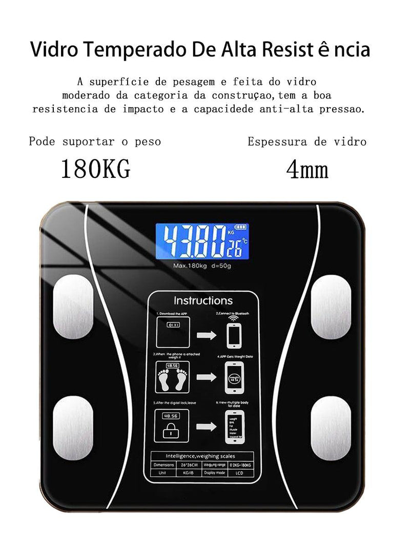 Balança Digital de Bioimpedância Bluetooth Original