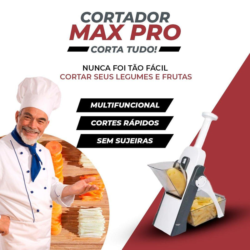 Cortador Max Pro - Fatiador de Legumes, Frutas e Vegetais