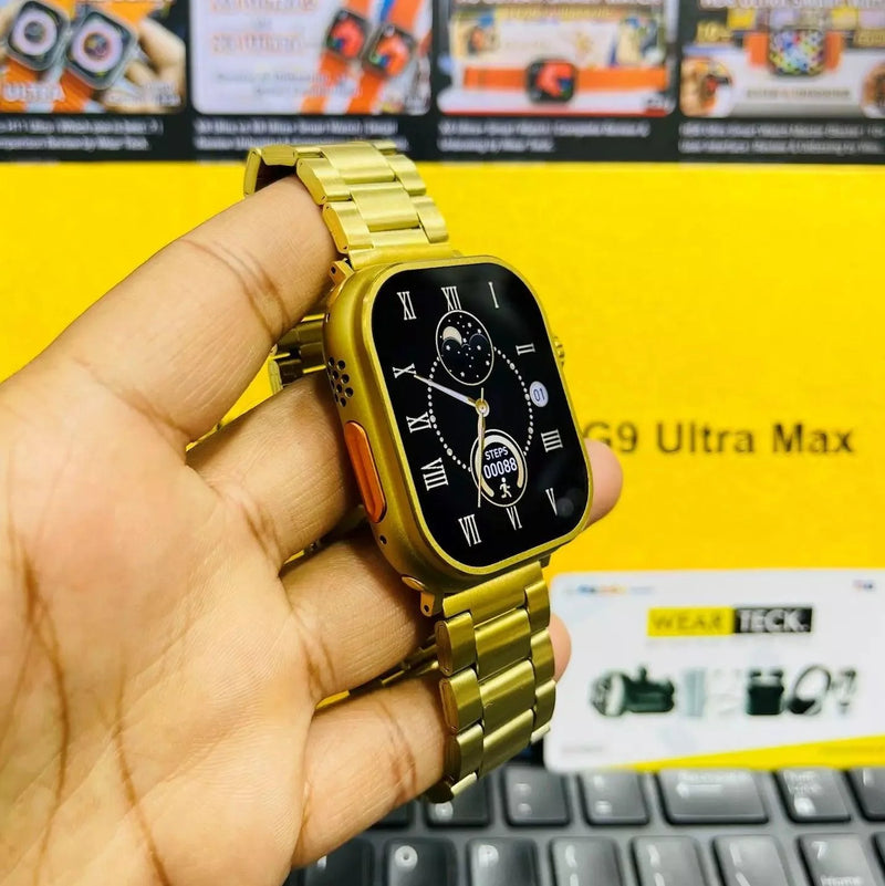 GoldNine 24k® | SmartWatch Ultra Pro + Bônus de 3 Pulseiras