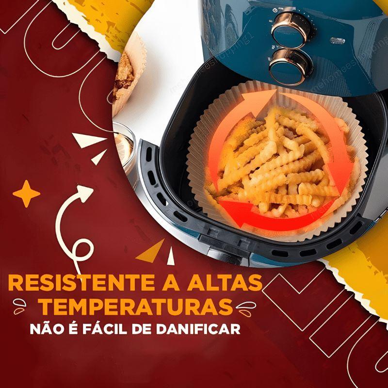 Forro de Papel para Airfryer - Antiaderente e Descartável