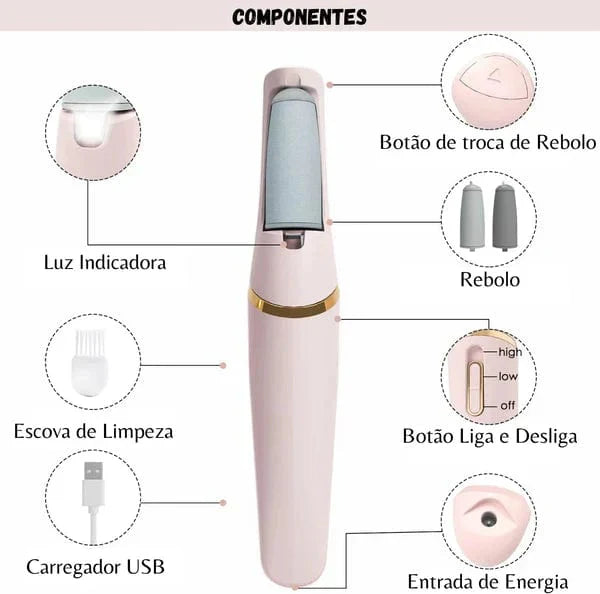 Removedor de Calos e Rachaduras Elétrico