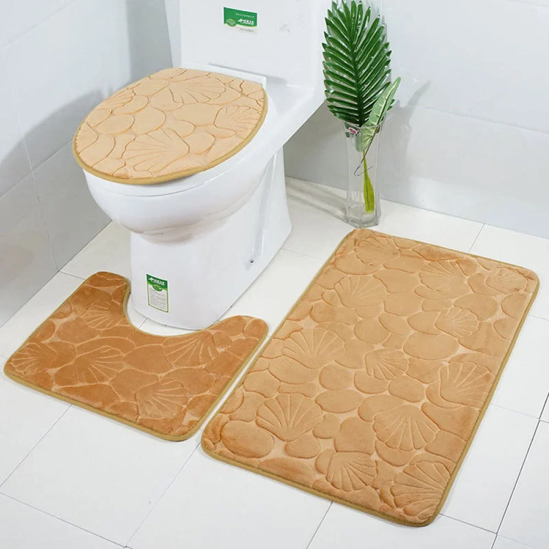 Kit Tapetes Para Banheiro e Lavabo 3 Peças - Tazzi