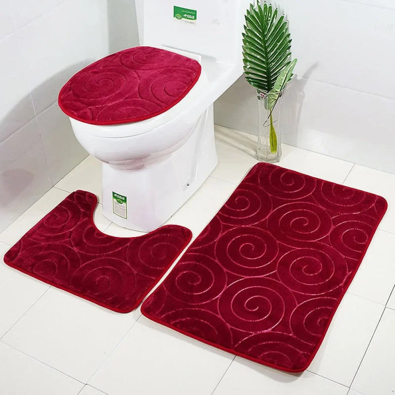 Kit Tapetes Para Banheiro e Lavabo 3 Peças - Tazzi