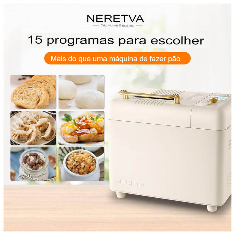 Máquina de Fazer Pão Automática 20 Em 1 Com Modo Sem Gluten