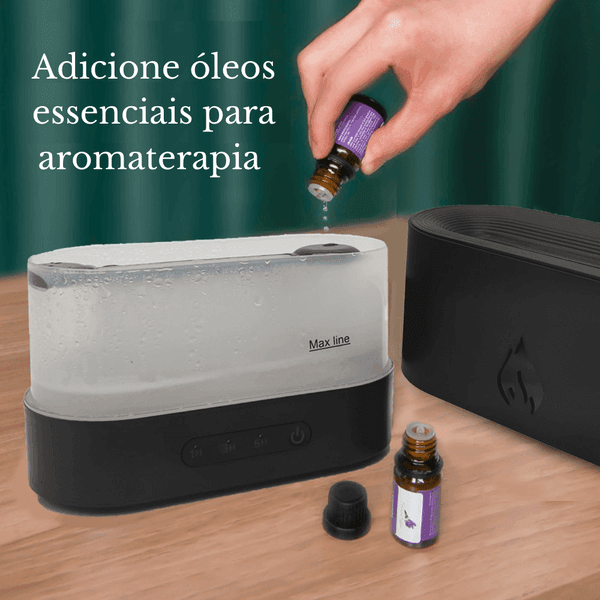 Difusor e Umidificador Aromático de ar com Efeito Chamas