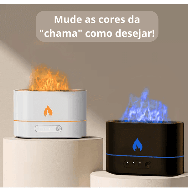 Difusor e Umidificador Aromático de ar com Efeito Chamas